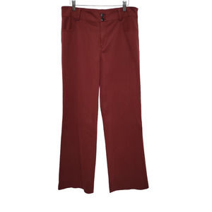 Soft Surroundings Russet Red Alton Straight Leg Full Length Pants Size L (12)